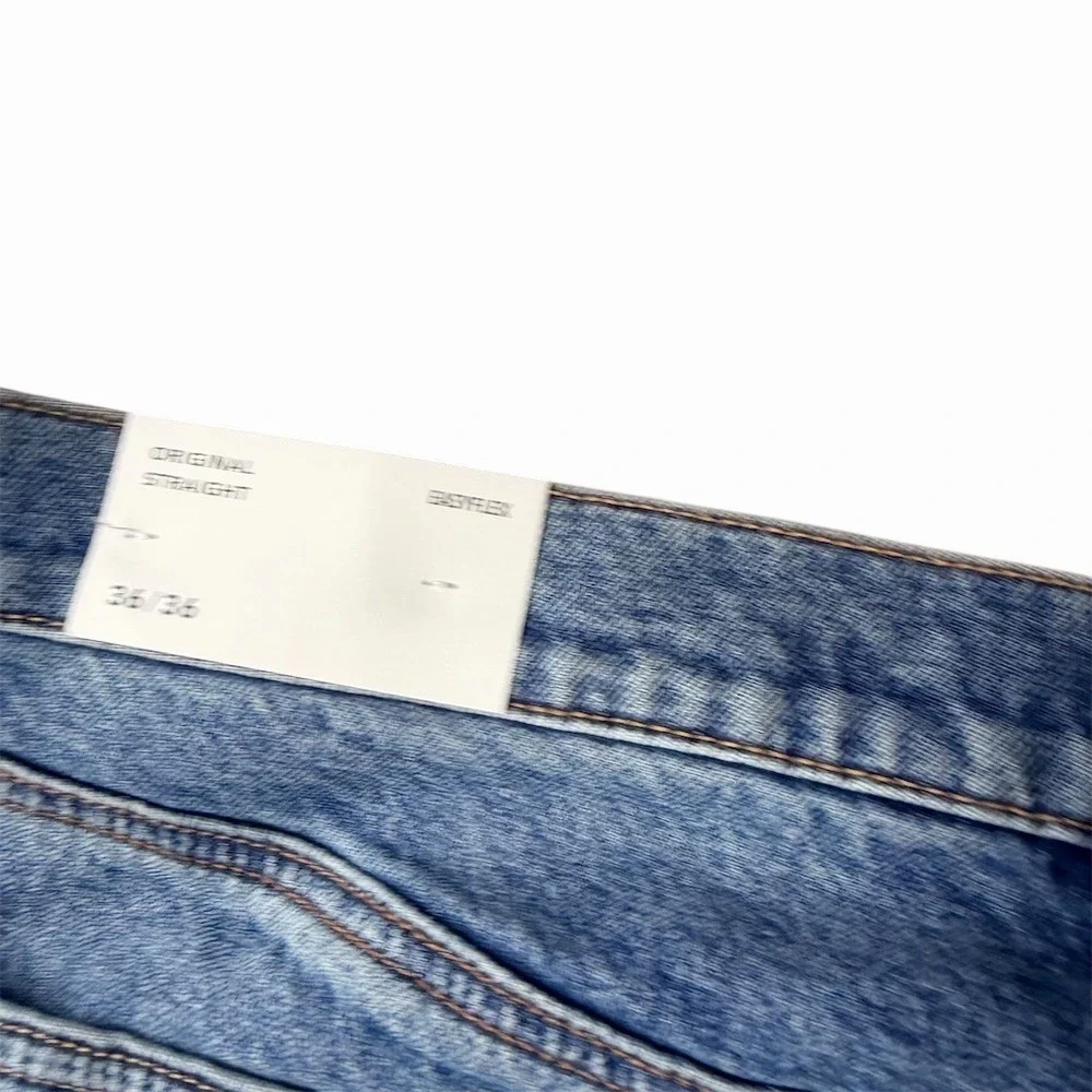 American Eagle Men's EasyFlex Jeans 36x36 Light Wash Straight Taper‎ Blue